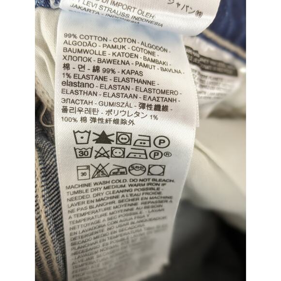 Levis Denim Jeans Wedgie Straight Button Fly Utility Big E Premium Blue Size 26 - Picture 11 of 16